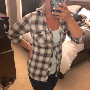 Light flannel with removable hood Polly & Esther